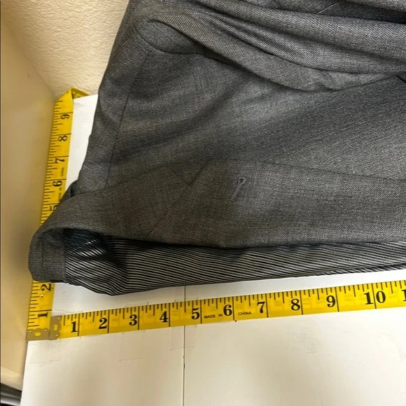 Turnbury Blazer Men Size 44 L Gray Sport Coat Notched Lapel Silk Wool Structured - Picture 5 of 12